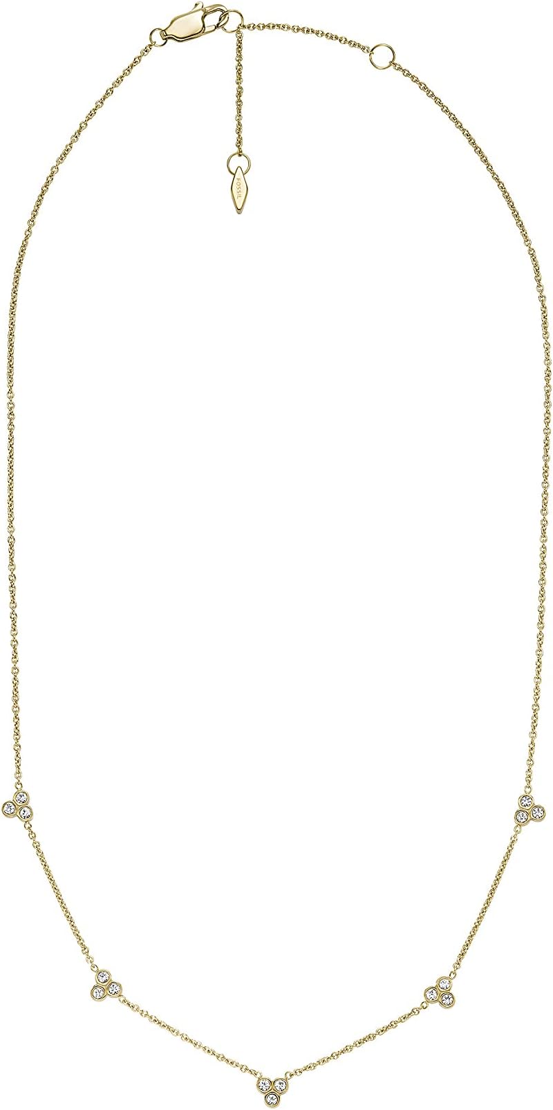 Women's Sutton Trio Glitz Gold-Tone Stainless Steel Station Necklace, JF04115710