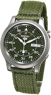 Seiko Men's SNK805 Seiko 5 Automatic Stainless Steel Watch with Green Canvas