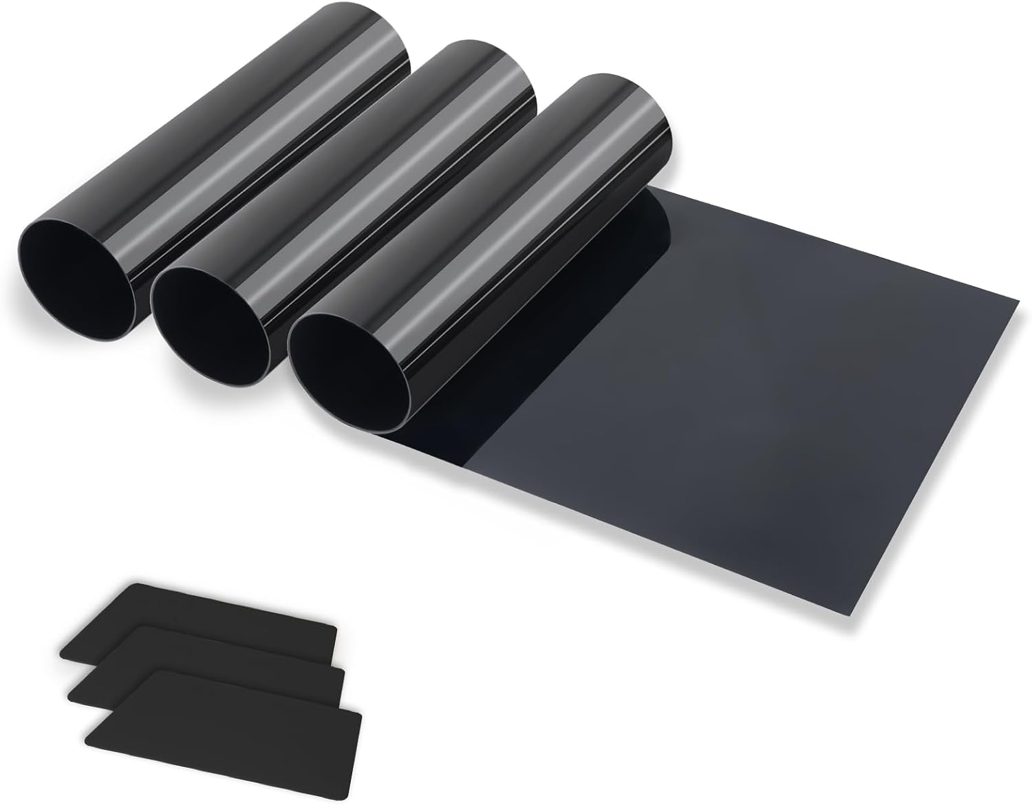 3Pcs 59.06x7.87 Windshield Tint Strip, 5% VLT Sun Shading Heat & UV Protection Car Windshield Tint Strip, Sun Visor Tint Film for Blocking Light and Reducing Glare, Include 3 Squeegee