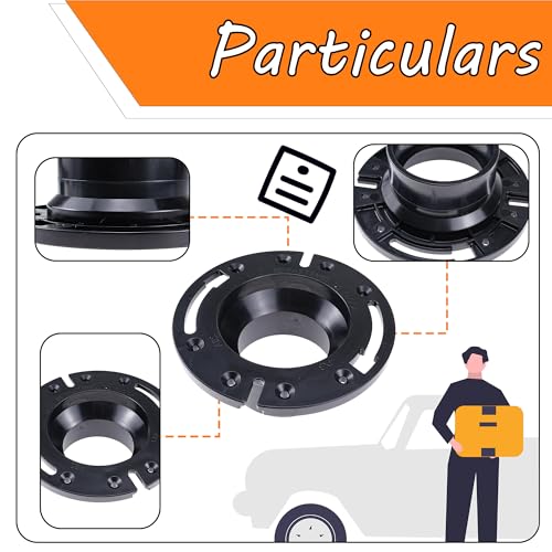 Image of RV Toilet Seal and RV Toilet Flange Kit, Designed for RV 300 /310 /320 Toilets, Replaces 385345892 RV Floor Flange and 385311658 Flush Seal and 385311652 Base Seal, 3 in 1 Combo Kit - Black