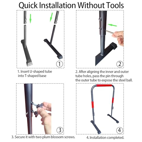 Adjustable Handle Bar for Walking Pad Only- Universal Fit 23" Wide, Max Height 43", Sturdy Support Attachment (Black Green) by GONGJIANG - Image 7