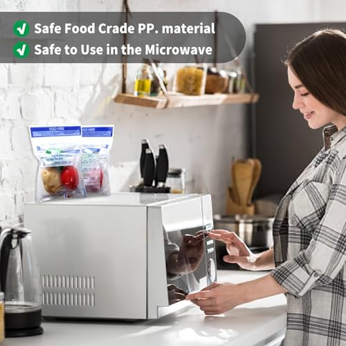 50 Pcs Zipper Steam Bags Reusable Microwave Steam Cooking Bags Frozen Food Steam Bags Microwave Steam Bags for Vegetables Potatoes Meat (50)