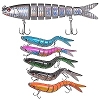 Lot De 3 Leurres Multi-articulés 10cm/10g – Pour Bar, Truite, Brochet, Eau Douce/salée, Pêche En Kayak
