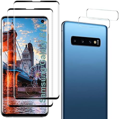 DOSNTO Screen Protector for Samsung Galaxy S10 Tempered Glass Full Coverage [Case Friendly] [Edge to Edge] [Bubble Free][Anti-Scratch][Touch Sensitive][Ultra HD] Screen Guard Saver Shield Film