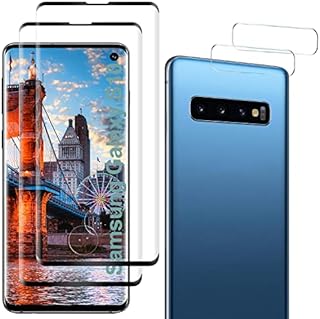 DOSNTO Screen Protector for Samsung Galaxy S10 Tempered Glass Full Coverage [Case Friendly] [Edge to Edge] [Bubble Free][Anti-Scratch][Touch Sensitive][Ultra HD] Screen Guard Saver Shield Film