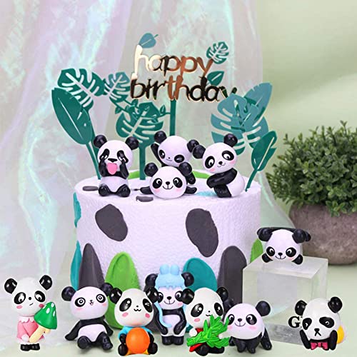 IOSCDH 12 pcs Carino Panda Animale Mini Figurine