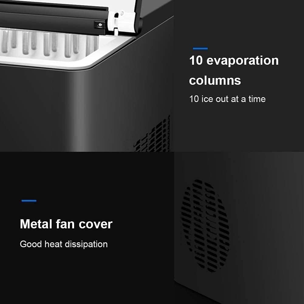 Ice Maker Machine, Counter Top Electric Ice Machine, Silent Easy Operation, 18Kg Ice in 24 s, 2.2 L Tank, with Compressor