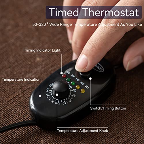 Enamel Ceramic Electric Incense Burner, Classical Incense Holder Chinese Lotus With Timer, Spoon, Plate, Tweezers For Home Decor, Yoga, Spa #TOP7