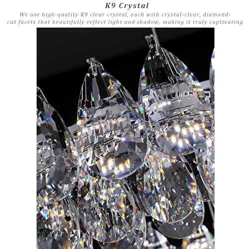 Lampe suspendue à intensité variable lustre cristal 50cm - 6