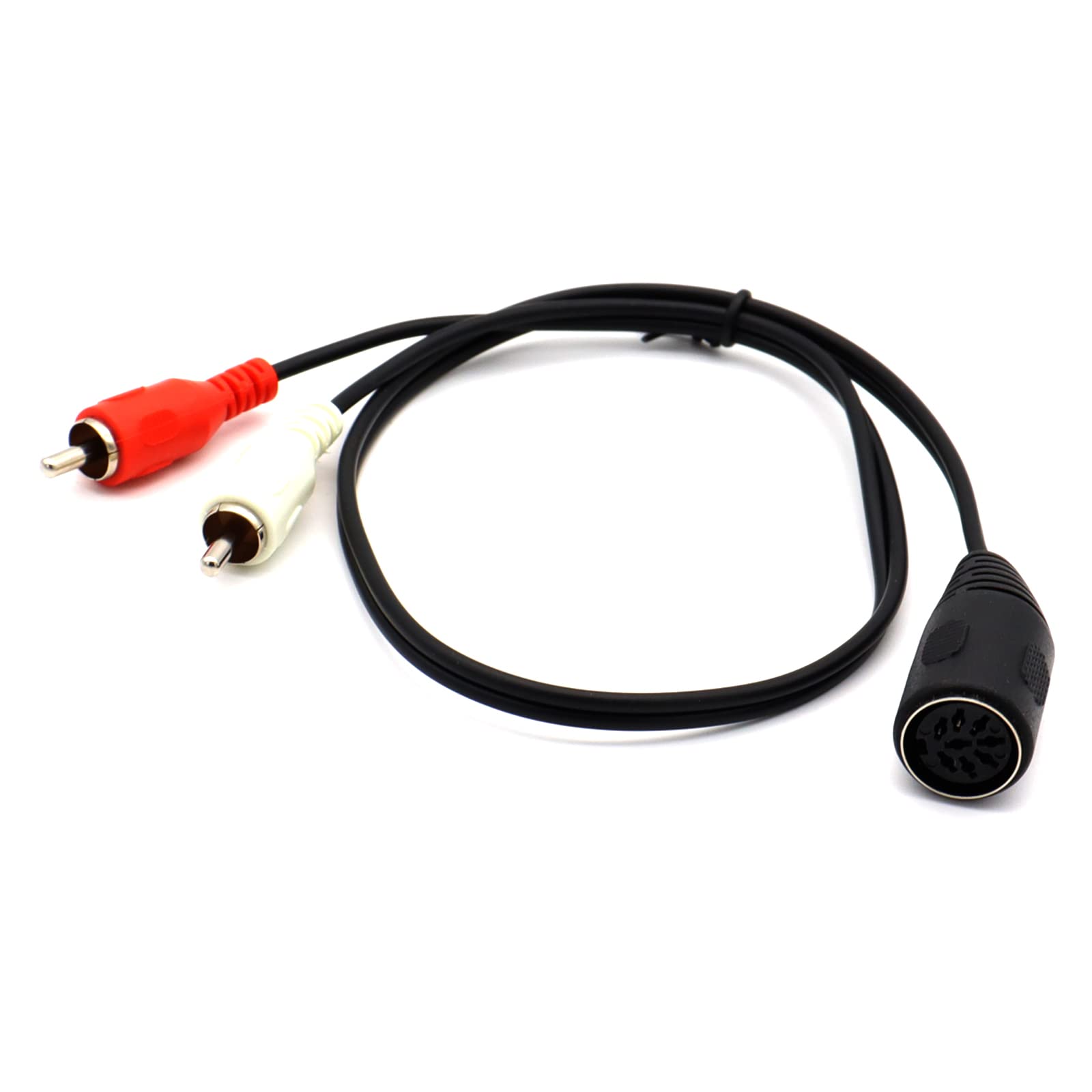 Cavo Din da 8 pin a 2RCA Spina maschio Din da 8 pin a 2-RCA femmina Cavo adattatore audio 0,25 M 1 M per apparecchiature audio per strumenti musicali  7