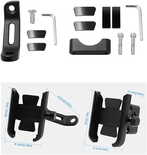 Miniatura 3 de Phone Cradle for MT-01 MT-03 MT-07 MT-09 MT-10 MT-25 Motorcycle CNC Handlebar Rearview Mirror Mobile Phone Holder Stand Bracket Stand Holder (Color