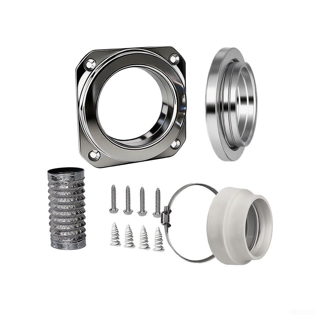 Kit di connettori magnetici per sfiato dell'asciugatrice, doppio accoppiamento magnetico da 10,2 cm, con condotto flessibile in alluminio da 1 m, connessione rapida per lavatrice e asciugatrice