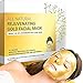 Gold Sheet Mask - Hydrating Facial Face Masks for Beauty, Anti Aging & Moisturizing - Facemask Made with Collagen, Hyaluronic Acid, 24k Nano Gold & Hydrogel- Formulated in San Francisco