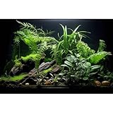 Aquarium Background Freshwater Green Plants...