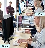 PYS Removable Computer Privacy Screen Filter,Compatible with 27 inch iMac Monitor,Frameless Monitor,Touch Screen Monitor-16:9 Aspect Ratio - Easy On/Anti-Glare/Anti-Scratch/UV-Blocking/Screen Privacy - Image 2
