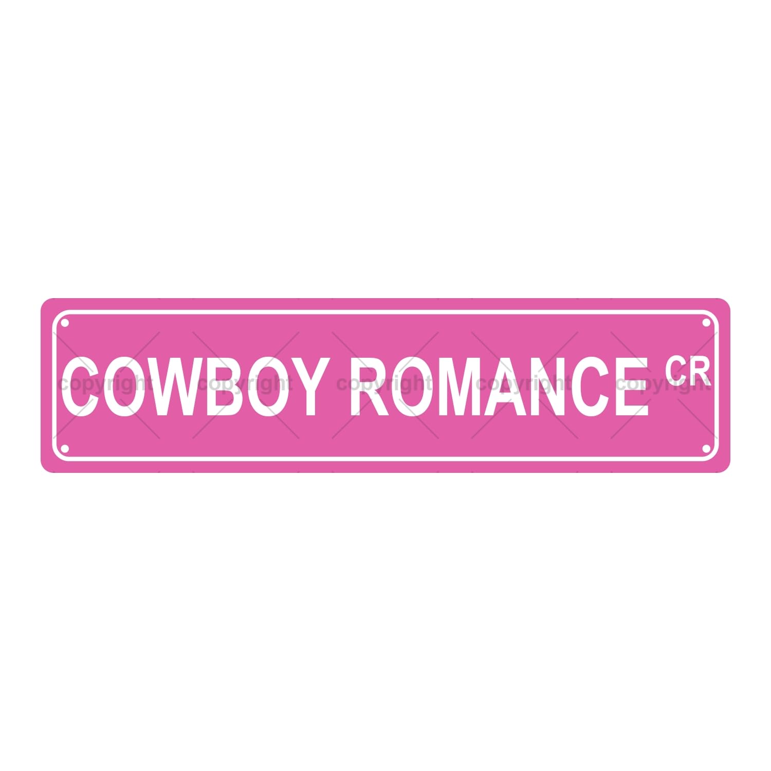 Cowboy Romance CR Bookshelf Metal Tin Street Sign Bar Cafe Garage Cave Home Room Wall Bathroom Farmhouse Garden Porch Patio Decor,4x16 Inch