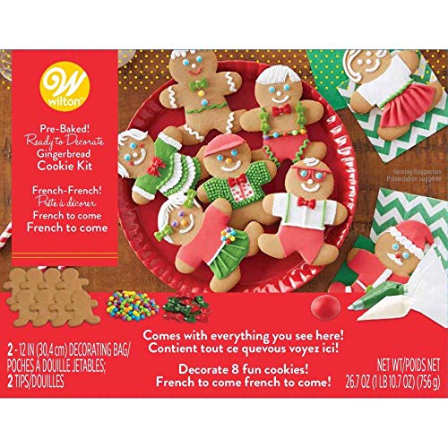 Wilton Gingerbread Cookie Kit-Makes 8 Boys Or Girls