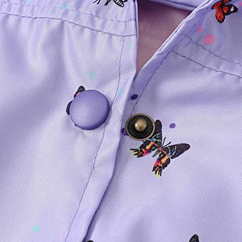 Kids Girls Windbreaker Jacket with Pocket Cute Hoodie Butterfly Long Sleeve Windbreaker Lightweight Outdoor Raincoat2