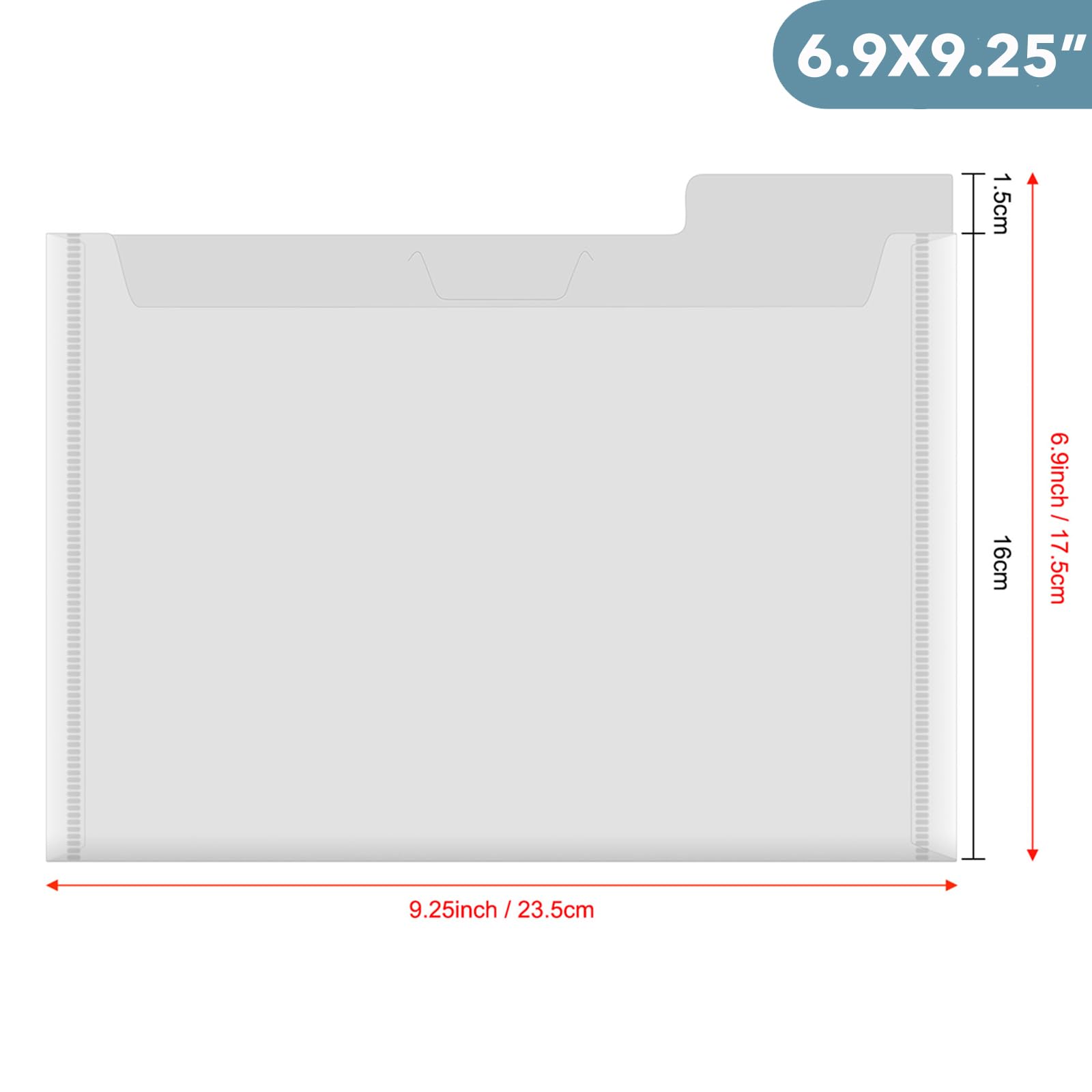 Briartw 30 Pack Storage Bag Resealable Plastic Envelopes Pockets for Cutting Dies Stencil Crafts Organizer Holder,9.25x6.89 Clear Storage Envelopes for Clear Stamp,Die Cuts,Scrapbook Paper - Image 2