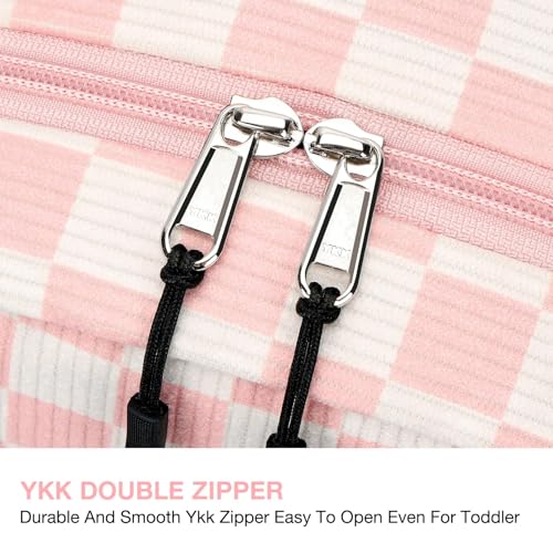 Image of STEAMEDBUN Corduroy Kids Backpack for Girls and Boys 5-8: Girls Backpack for Elementary Kindergarten - 15 inch Cute Backpacks for Kids - Checkerboard