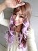 X&Y ANGEL- New Two Tone Long Wavy Highlight Hair Wig Wigs Brown Mixed Purple K099