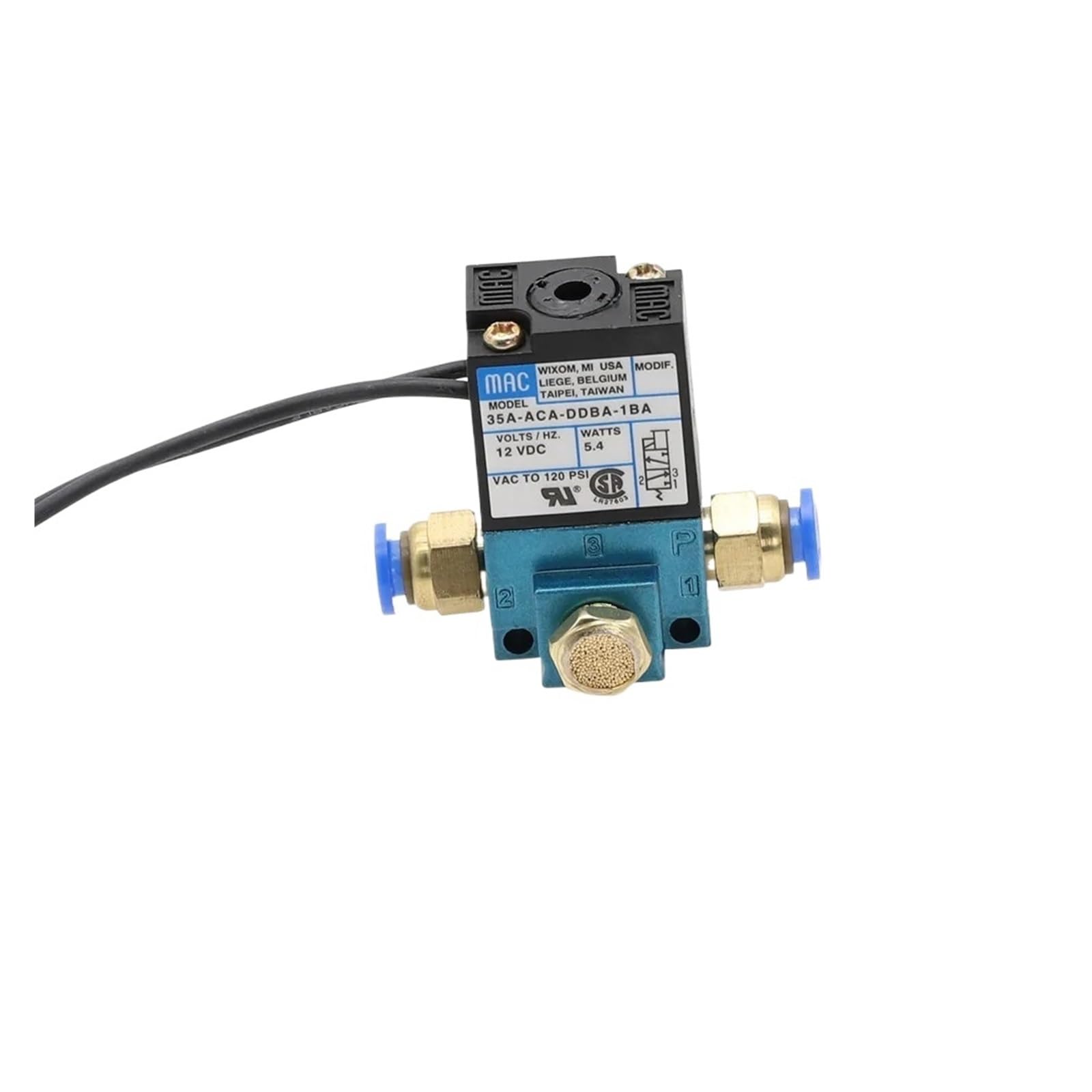 Électrovanne 3 ports DC12V MAC 35A-ACA-DDBA-1BA tuyau 6mm