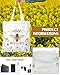 Bulyoou 3 Pcs Bee Themed Gifts for Women Funny Honeybee Canvas Tote Bag with Zipper Makeup Bag and Socks Bee day Holiday Birthday Gifts for Mother Teachers Employee Beekeepers Lovers