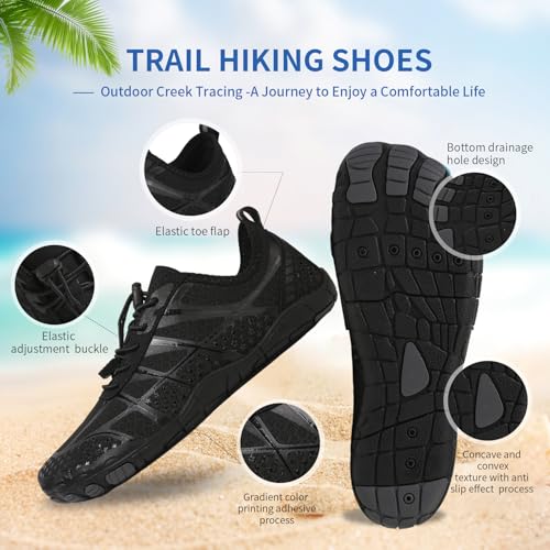 Image of Hike Barefoot Shoes for Women Men - Quick Dry Wide Toe Box Beach Swim Athletic Sports Shoes, Non-Slip Hike Yoga Lightweight Footwear Aqua Hiking Walking Kayaking Diving Surfing