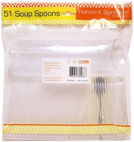 Miniatura 3 de Collection Cuchara de sopa de plástico  Transparente  Paquete de 51 cucharas soperas, 51 unidades