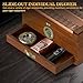 SEMKONT Cigar Humidor with Built-in Music Box System and Cedar Wood Tray – Transparent Top Desktop Humidor, Digital Hygrometer & Humidifier,Includes 3-Piece Cigar Accessory Set and 2 Cigar Tubes