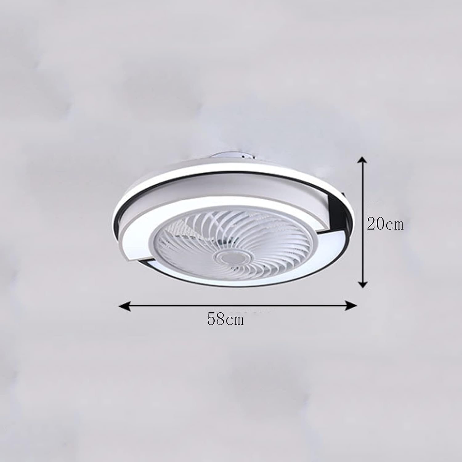 YUEGOO Ventiladores De Techo con Lámparas, Luz De Techo Led con Ventilador, 3 Velocidades De Viento Luminaria Colgante Control Remoto Candelera De Ventilador Silencioso De 40 W Lámpara Colgante De Ven