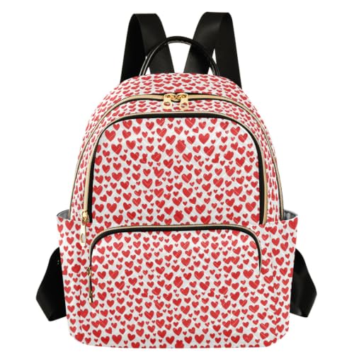 Mochila de dos tamaños Crimson Hearts S pequeña para mujer ideal para actividades casuales