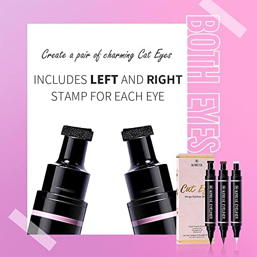 Winged Eyeliner Stamp-2 Eyeliner Pens for Perfect Wing Cat Eye Stamp Eyeliner Waterproof Smudge Proof, Long Lasting Makeup Liquid Eye Liner (black)