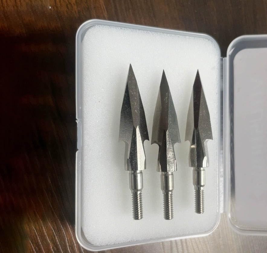 Pack of 3 Archerys Targets Practice Tip Archerys Point Practice Field Tip Carbon Steel Archerys Tip 170Grain