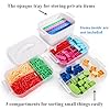 Tebery 4 Tier Plastic Craft Storage Organizer, Clear Stackable Arts Supply Box with Removable Tray, Portable Bead Jewelry Sewing Tool Container Case with Handle, Ideal for Home Studio Travel #3