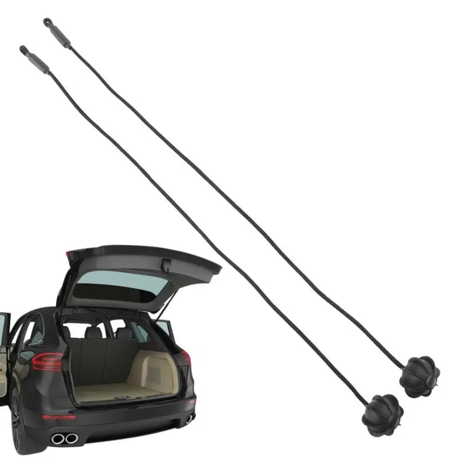 Trasera Maletero Cuerda Compatible con VW para Golf MK6 MK5, 2 Piezas, Cubierta De Cordón para Estantes Traseros, Cuerda para Colgar En El Maletero, Hebilla, Correa De Sujeción