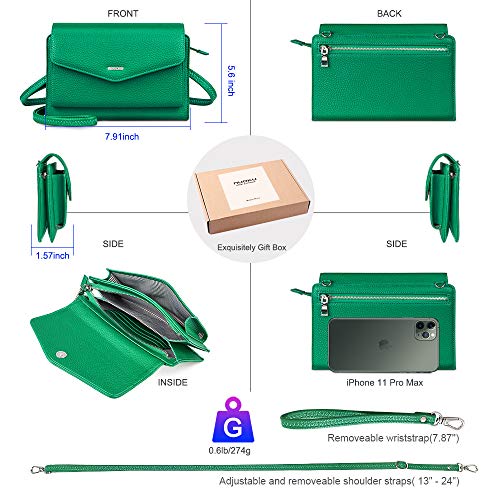 Nuoku Wristlet Clutch Wallet Purse Small Crossbody Bags For Women With Cell Phone Holder Rfid 2 Straps thumb #4