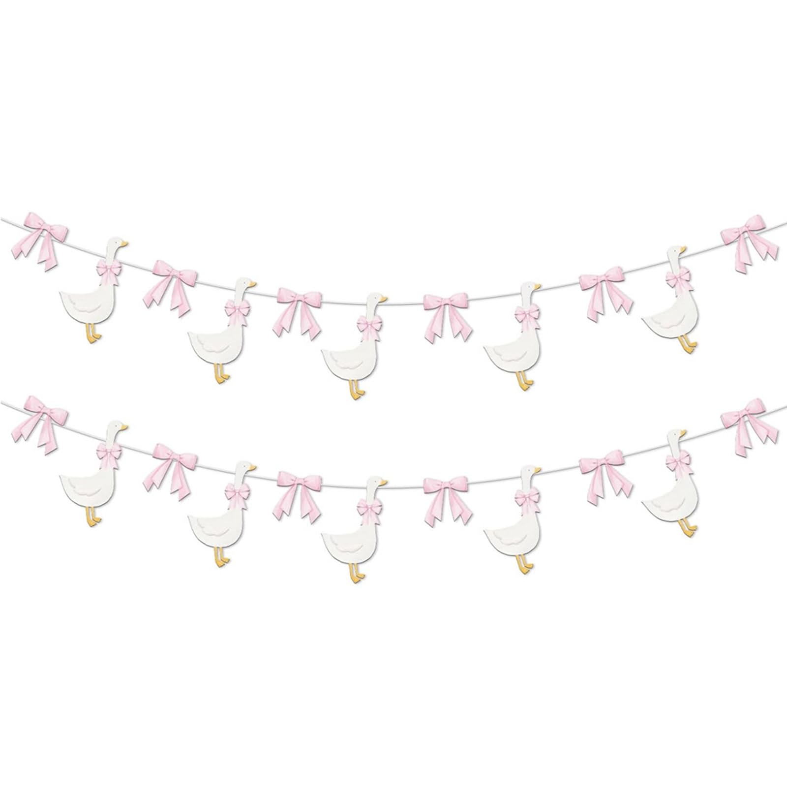 Linvimia Party Ceiling Hanging Decoration Paper Bowknot Geese Bunting Wall Hanging Ornament for Family Gatherings Cartoon Waterfowl Birthday Decoration