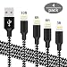 CHHHX Charger Cable Nylon Braided Fast Charger USB Syncing Charging Cable 4Pack 3FT 6FT 6FT 10FT Compatible Phone 6s 6s Plus 7 7 Plus 8 8Plus X (Black&White)