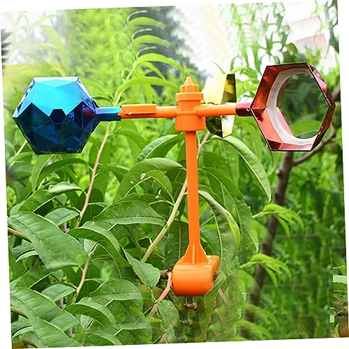 INOOMP Fazenda Pomar Voz Solar Pássaro Movido A Rotativo Reflexivo Pássaro Espantador De Pássaros Pa