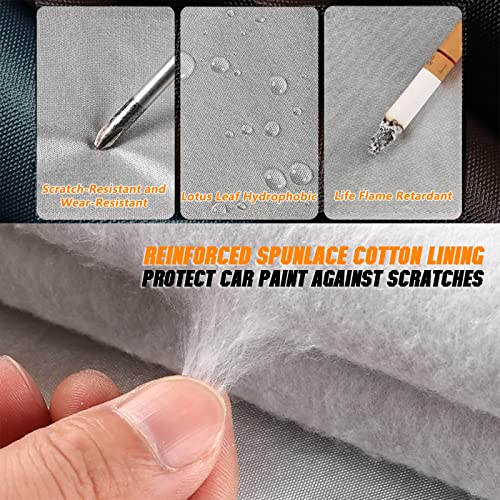 Quyddc 360° Six Layers All Weather Car Cover Universal Fit For Mpv Up To 199"-210", Waterproof, Snow Proof, Uv Proof, Scratch Proof, Bird Droppings Proof With 6 Reflective Strips, Thicked Car Cover #TOP4