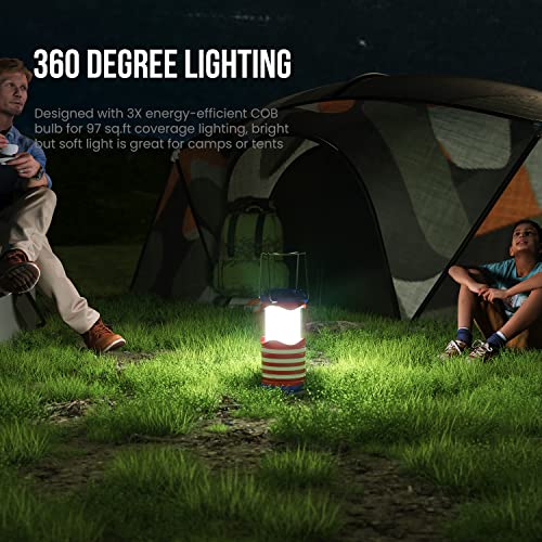 Lichamp LED Camping Lantern, 4 Pack Battery Powered Flashlight for Power Outages, Portable Collapsible Hanging Light Essential for Home, Outdoor, Emergency Lamp Survival Kit Gear for Hurricane, I4AF by Lichamp - Image 5