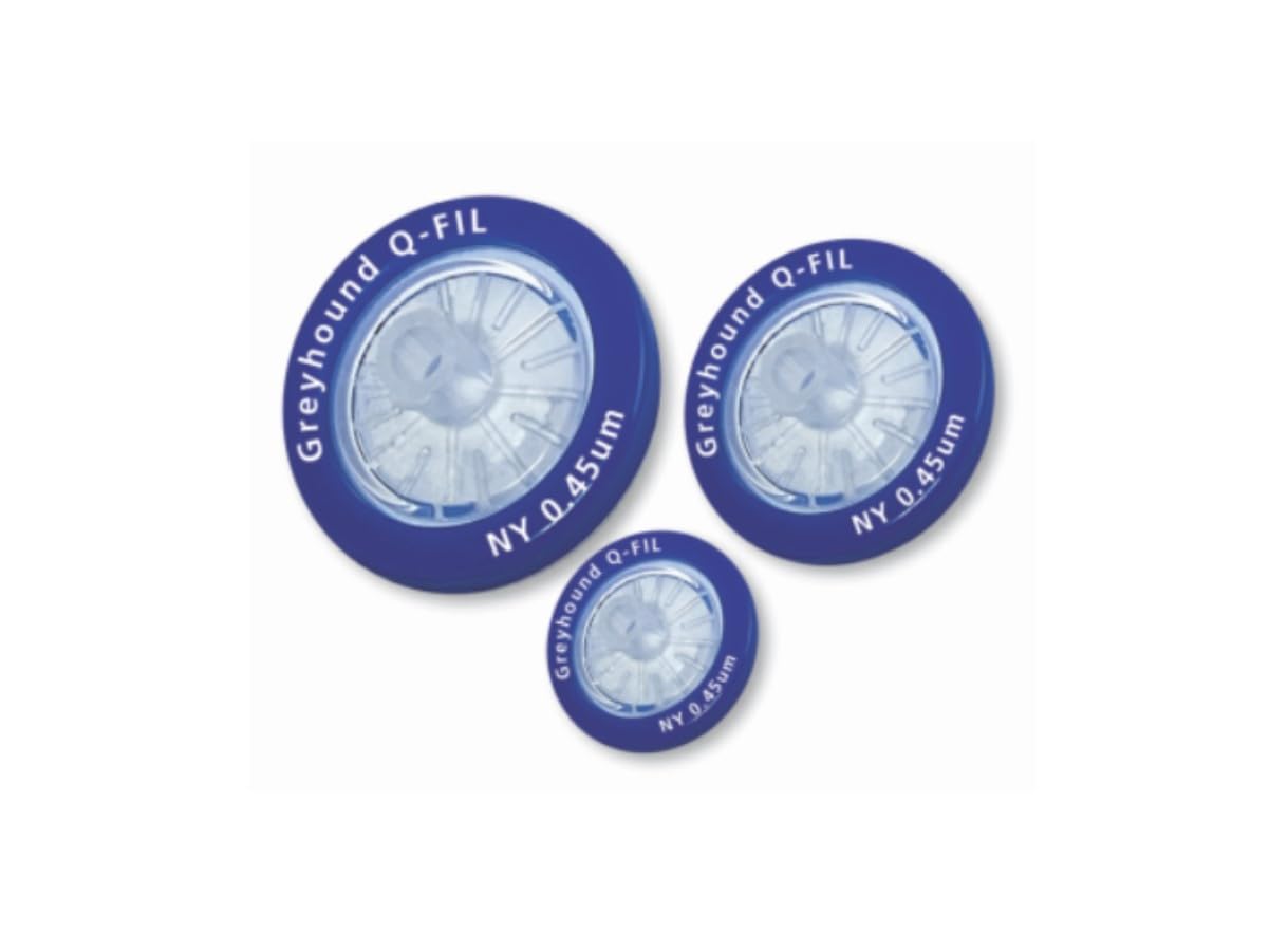 Filtres seringues (membrane en nylon hydrophile)) 0,45 µm, taille des pores de 25 mm de diamètre (Pk/100)