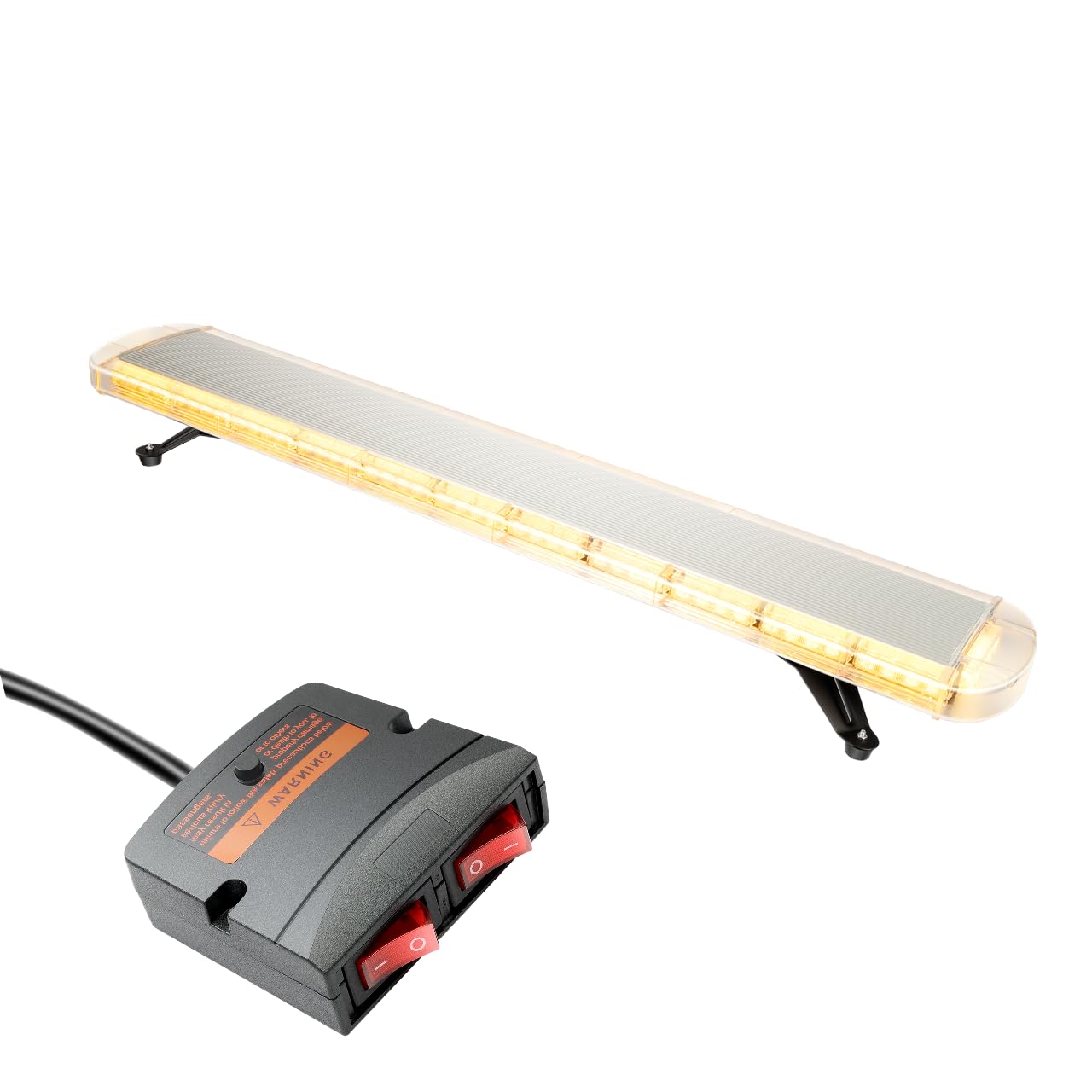 Barre d'avertissement LED 96 W 1310 mm Barre lumineuse d'avertissement pour dépanneuse Gyrophare 12-24 V Lumière panne Lightbar Base magnétique