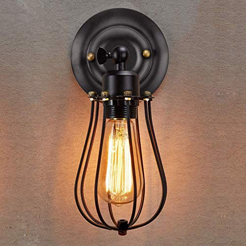 Lampada da Parete, Lampada da Parete retrò, Lampada da Parete con Finitura E27, Applique per Interni Adatta per l'illuminazione del Bar della Camera da Letto