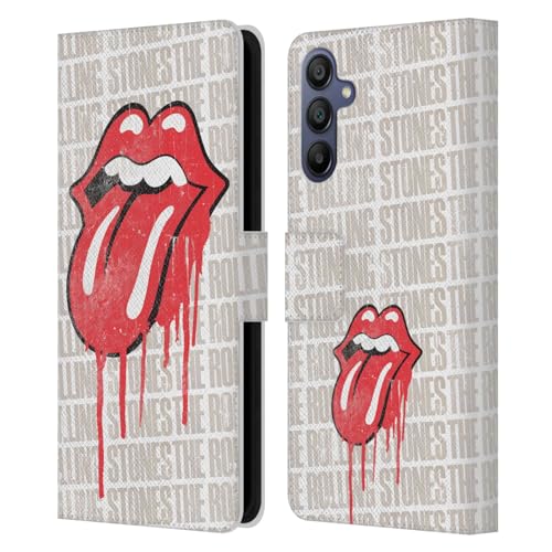 Funda Samsung Galaxy A15 tipo libro de cuero antiarañazos con diseño de The Rolling Stones