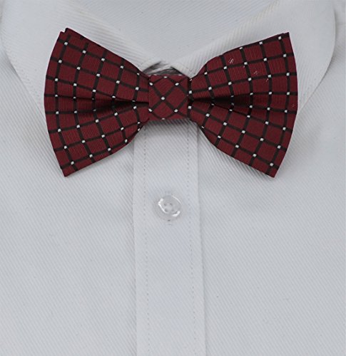 Image of Bow Tie for Men & Boys, Pre-Tied Bowtie Adjustable 9-18in, for Formal Tuxedo, Prom Party, Wedding