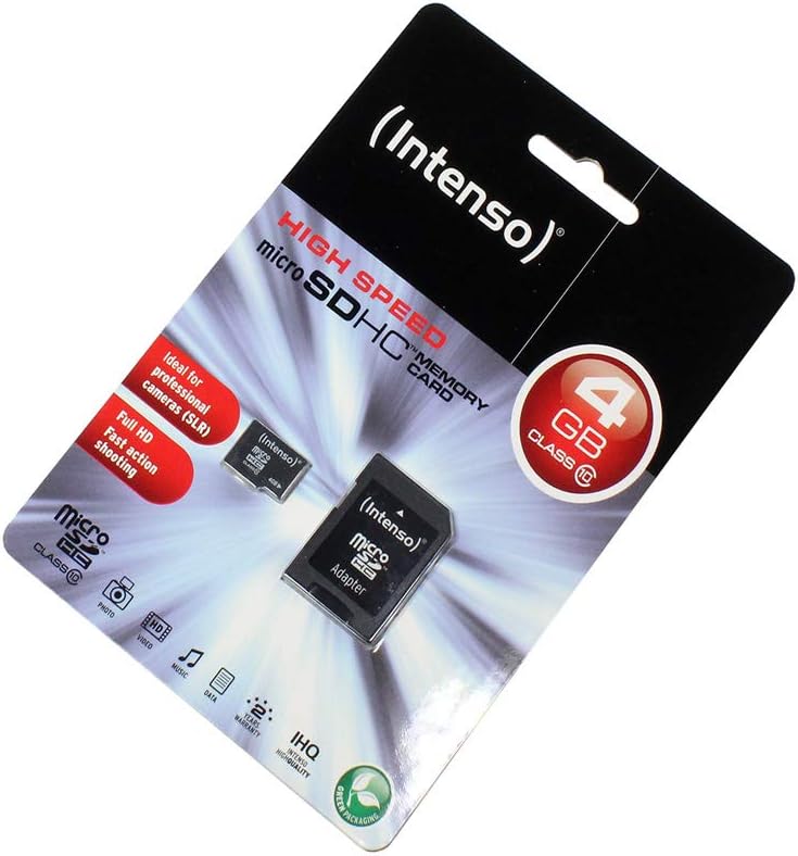 ML 4GB MicroSDHC Memory Card For Quechua Phone 5, Class 10, Full HD, SD Adapter,
