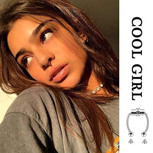 If You Fake Nose Ring, Faux Nose Cuffs, Fake Septum Nose Ring Pack, Fake Piercings Jewelry For Women #TOP1