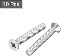 Vista 3 de uxcell Tornillos de máquina de cabeza plana de 1/4-20x1-3/4 "Tornillos de acero inoxidable Phillips 304 10pcs